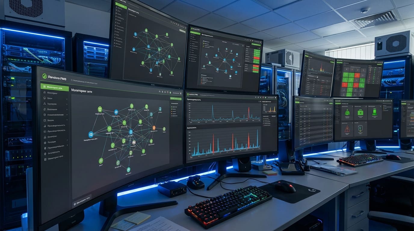Профессиональный NOC с мониторами
